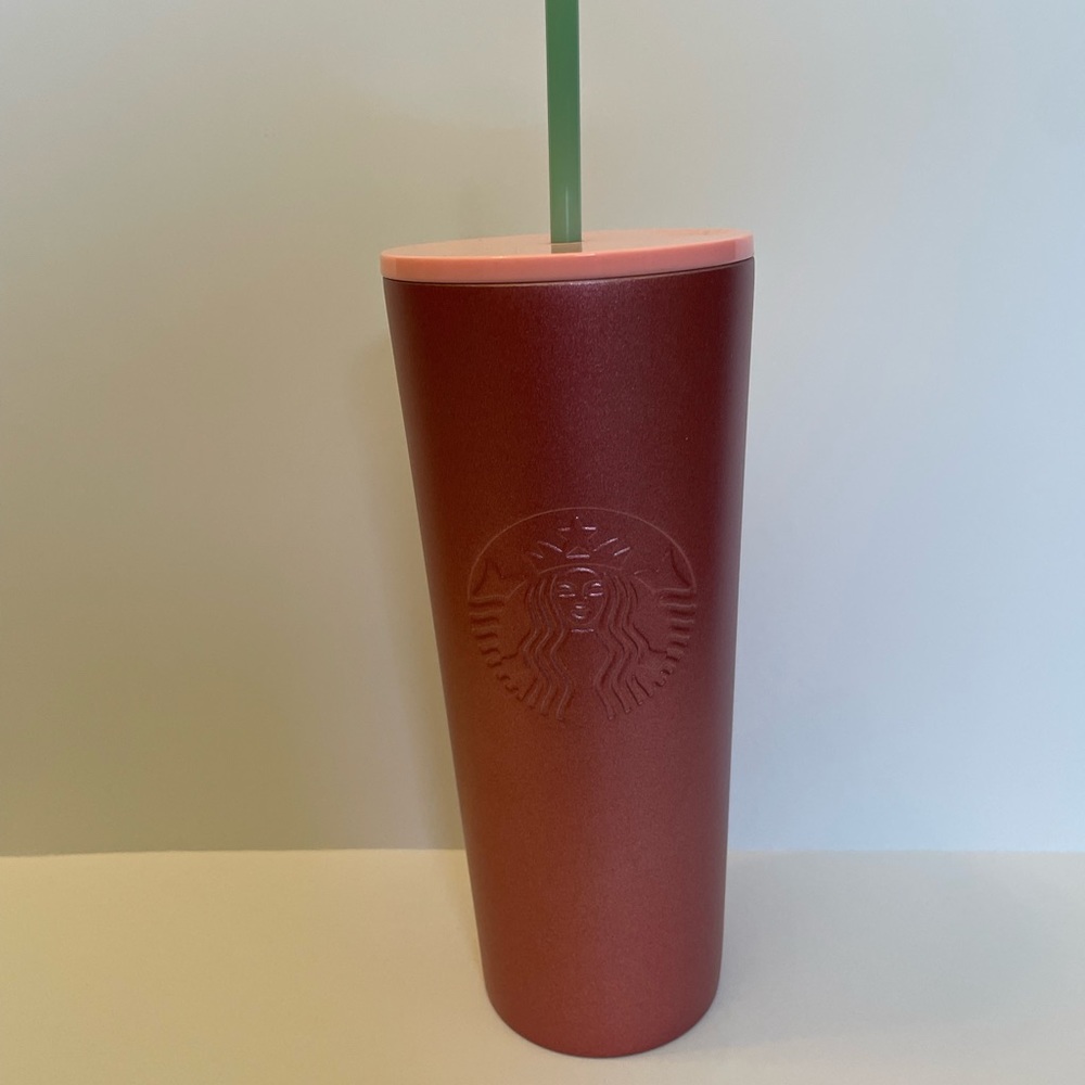 Starbucks shimmery pink metallic cup tumbler